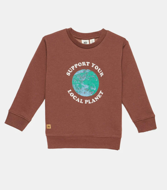 Ten Tree Kids Support Planet Crew Mesa Red 4T