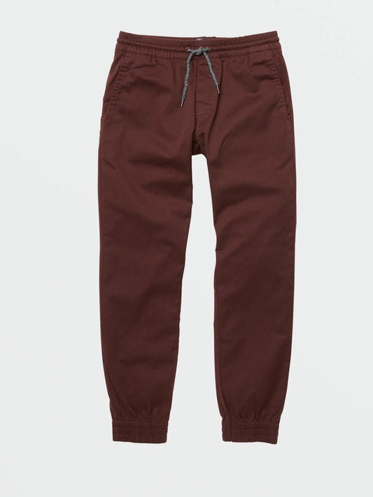 Boys Volcom Frickin Slim Joggers Plum Small