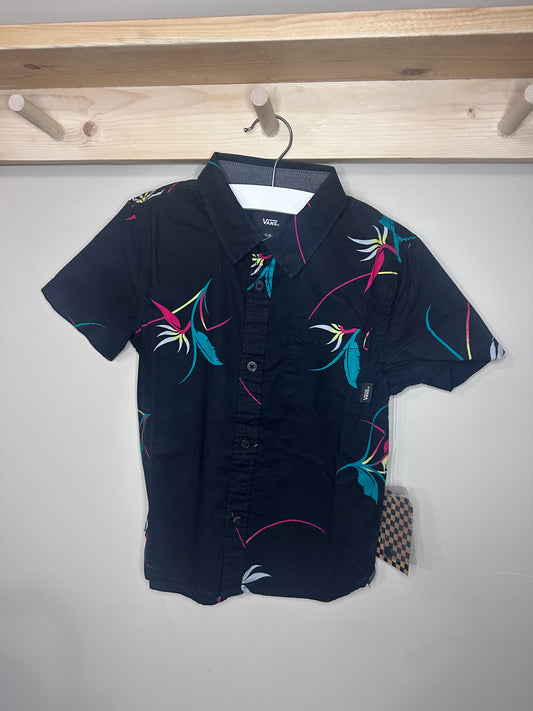 Vans Black Button Up Shirt Size 5